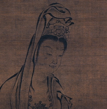 元代白衣观音图_工笔佛像画高清大图免费下载