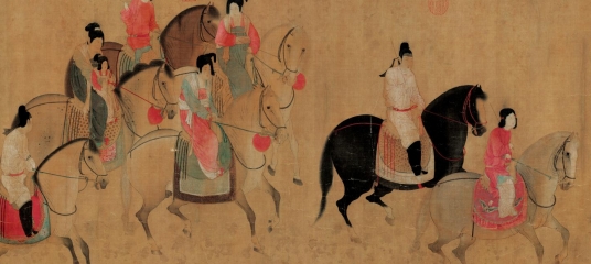 张萱虢国夫人游春图高清下载_唐代仕女画超高清无水印大图