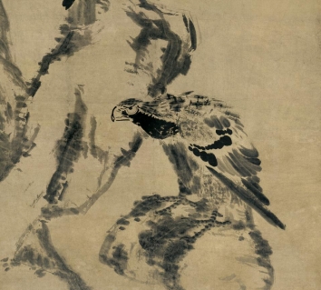 朱耷古木双鹰图高清下载_清代八大山人超高清无水印大图
