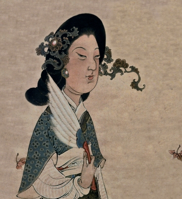任熊湘夫人图高清下载_清代人物画超高清无水印大图