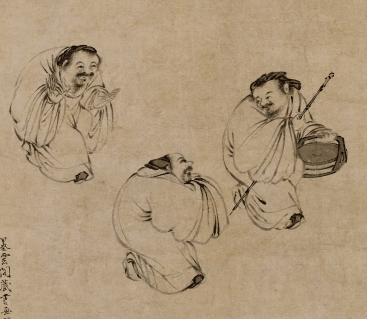 李士达三驼图高清下载_明代人物画超高清无水印大图