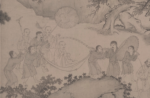 陈鉴如竹林大士出山图高清下载_元代人物手卷超高清无水印长卷