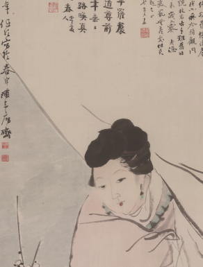 任伯年梅花仕女图高清下载_清代海派超高清无水印大图